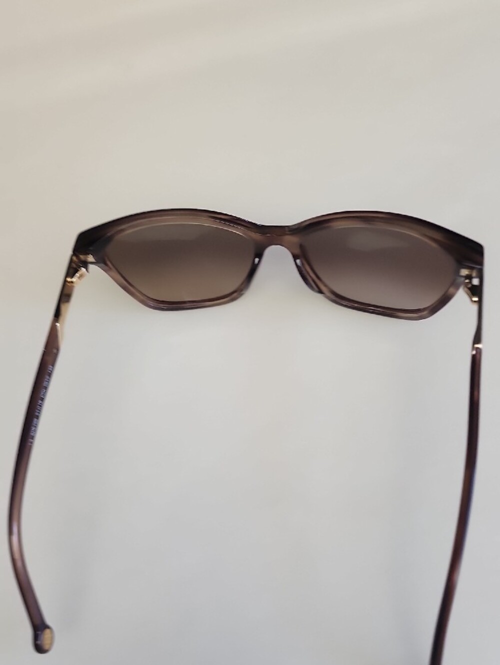 Carolina Herrera Brown Cat-Eye Sunglasses with Brown Lenses - Picture 10 of 16